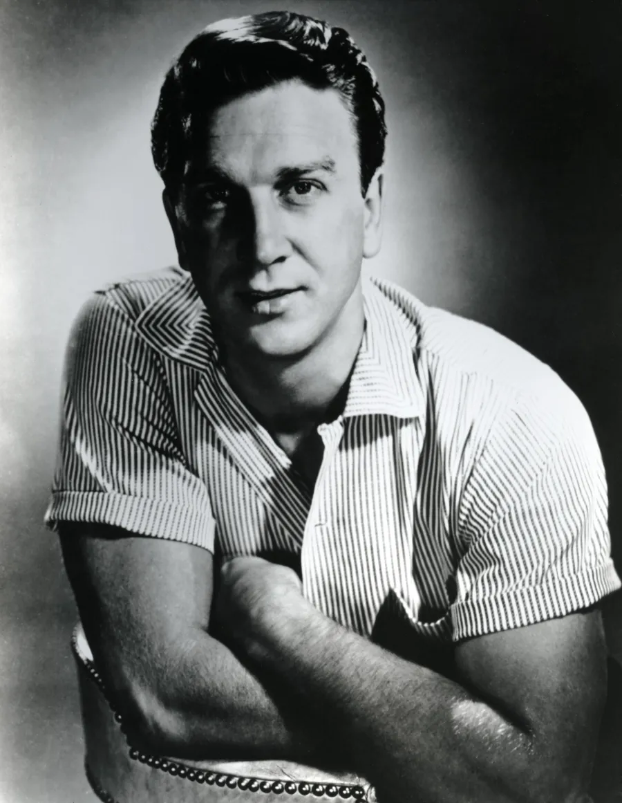 Leslie Nielsen in 1950s CBC studio